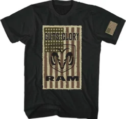 H3 Sportgear Guts Glory Dodge Ram American Flag Pickup TrucksT Shirt TS23901DO