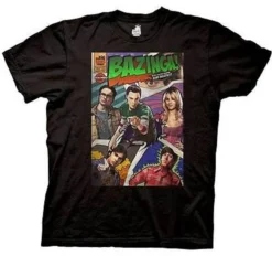 Officially Licensed Big Bang Theory Bazinga Comic Book Cover T Shirt Xl