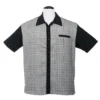 Steady Clothing Bad News Felix Retro Bowling Black Button Down Shirt ST35254