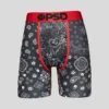 PSD Black Hype Bandana Red Trim Boxers Briefs Mens Athletic Underwear 221180064