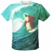 Surf's Up Jesus Surfing Dude Beach Waves Christ Sublimation Shirt GT3670-285SUB