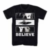 The X-Files UFO Eyes I Want To Believe Agents Skully Mulder TV T Shirt XF0001
