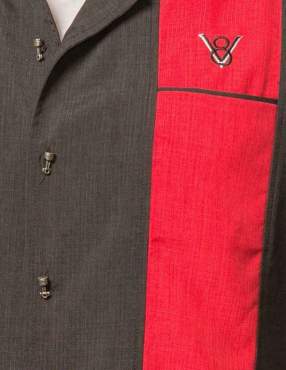 Steady Clothing Classy Piston Red Rockabilly Bowling Button Down Shirt ST35327 3 Steady Clothing Classy Piston Red Rockabilly Bowling Button Down Shirt ST35327 - Image 3