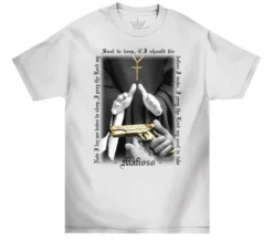 Mafioso Baptism Cross Religion Street Life Pray Urban Skater God White T Shirt -Reelwear Shop cb7a44de 008d 5872 aa63 73dd3cf33e18 32331.1532551017