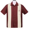 Steady Clothing The Shake Down Martini 50s Rockabilly Bowling Shirt ST35369-RUCR
