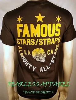 FAMOUS STARS & STRAPS STREET CREST STAR SKULL RAP URBAN SKATE T TEE SHIRT S-2XL
