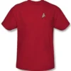 Authentic Star Trek Classic Engineering Uniform Red T Shirt S M L Xl 2Xl 3Xl