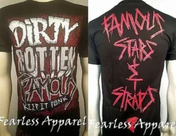 AUTHENTIC FAMOUS STARS & STRAPS DRF DIRTY ROTTEN KEEP IT PUNK T TEE SHIRT S-2XL