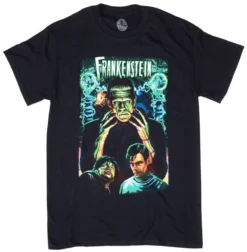Rock Rebel Doctor Frankenstein Horror TV Classic Punk Monster Movie Mens T Shirt