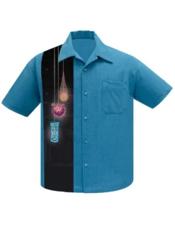 Steady Clothing Tiki Lights Pacific Rockabilly Bowling Button Down Shirt ST35472