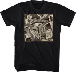 M.C. Escher Relativity Staircase Drawing Print Artwork Artist T Shirt MC12BK -Reelwear Shop daa7bb8d 78bc 5aad af67 636fe36ba2ef 33204.1549291590