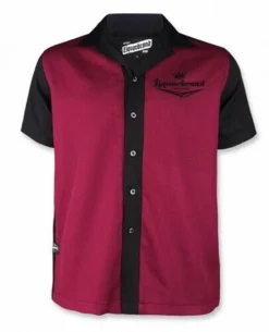 Liquor Brand Starburst Chevron Rockabilly Bowling Button Down Shirt LB-MBS-19004