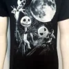 Nightmare Before Christmas Jack In The Moonlight Skellington Blk Tee Shirt S-3XL