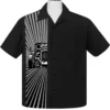 Steady Clothing Hot Rod Car Burst Rockabilly Bowling Button Down Shirt ST35467