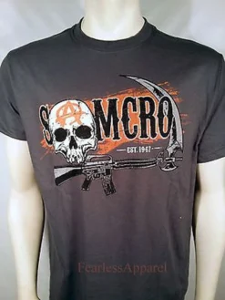 SPRING '14 SONS OF ANARCHY CIRCLE CHAIN REAPER SKULL GUN SOA SAMCRO SHIRT S-3XL -Reelwear Shop e79c9d7a 7f76 5b7a b3bf 307c503a68c4 43522.1556769238
