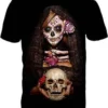 Daveed Benito Fortune Teller Dod Sexy Beautiful Sugar Skull Artwork Tee Shirt