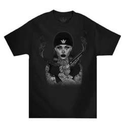 Mafioso Killa Clown Tattoo Ink Art Gun Pistol Urban Punk Black T Tee Shirt