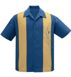 Steady Clothing Mid Century Marvel Bowling Rockabilly Button Down Shirt ST35375