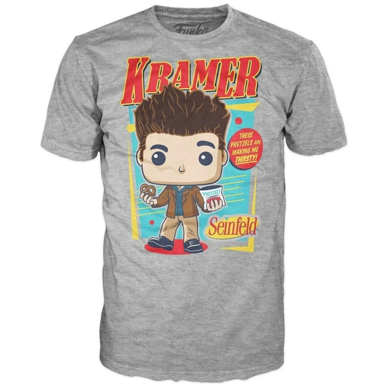 Funko POP! Seinfeld Kramer Pretzel Funny TV Show Character Mens T Shirt 57436 1 Funko POP! Seinfeld Kramer Pretzel Funny TV Show Character Mens T Shirt 57436