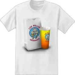 Breaking Bad Los Pollos Food Bag Popcorn Drink Meth Drug Hermanos T Shirt S-2Xl