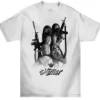 Mafioso Deuces White Skate Gun Women HipHop Crewneck Adult Mens T Tee Shirt