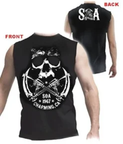 AUTHENTIC SONS OF ANARCHY CROSSED WEAPONS SOA MUSCLE T SHIRT S M L XL 2XL 3XL